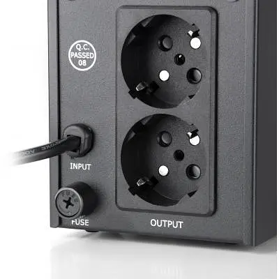 Пристрій безперебійного живлення Vinga LCD 600VA metal case (VPC-600M) - фото 6