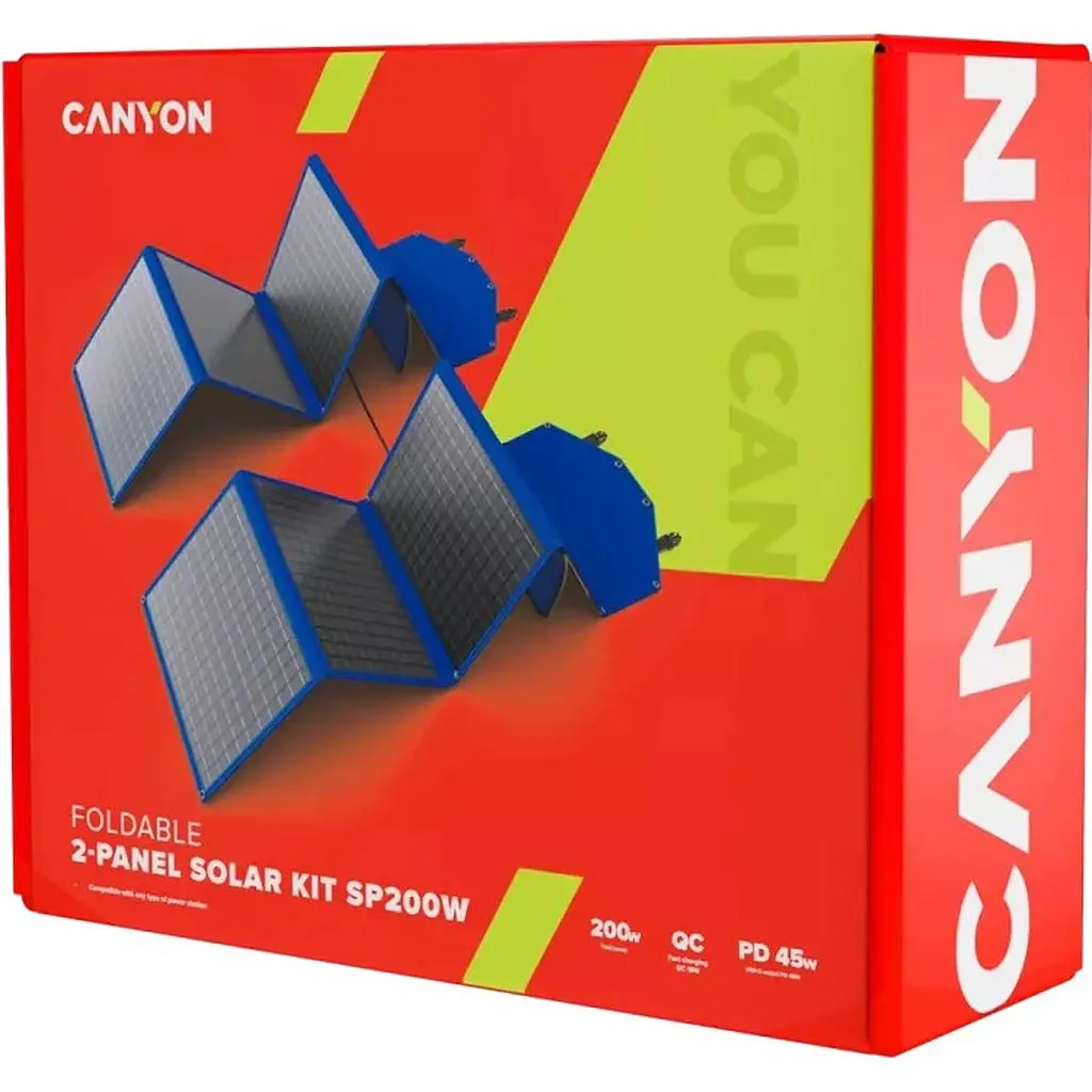 Портативна сонячна панель Canyon 2x100W (CND-SP200W2P) [164355] - фото 11