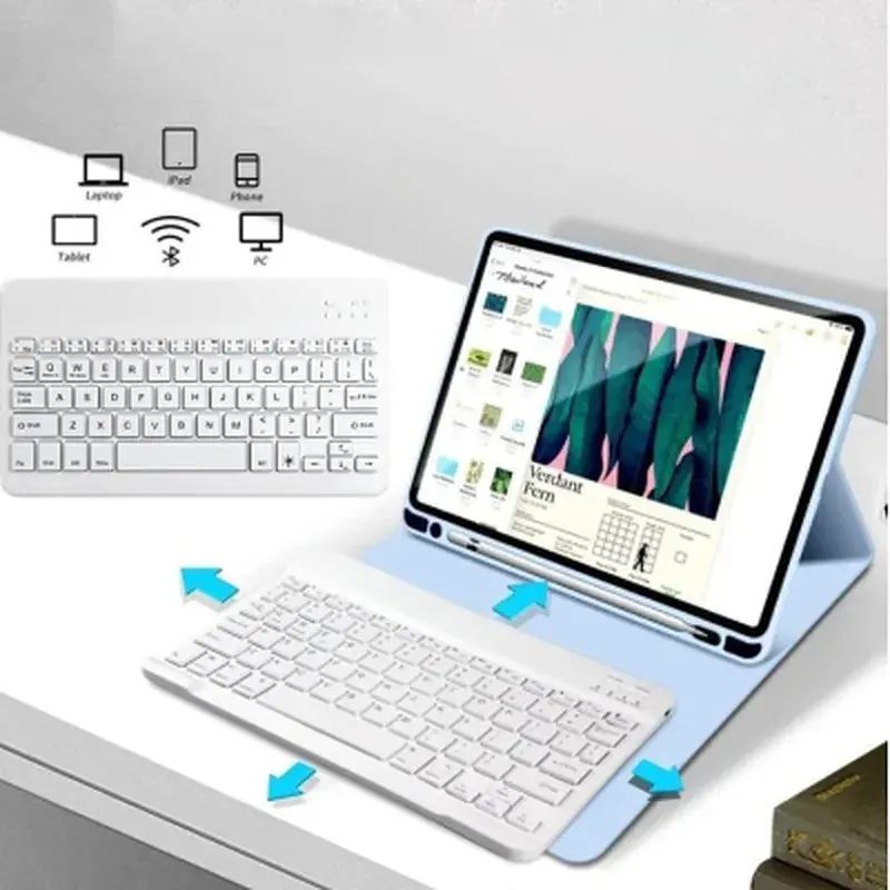 Чохол до планшета BeCover with keyboard Apple iPad Mini 7 2024 Light Blue (712995) - фото 4