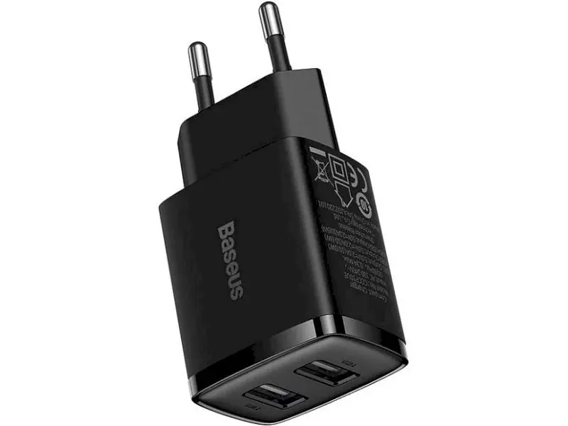 Мережевий зарядний пристрій BASEUS Compact Quick Charger 2U 10.5 W (CCXJ010201) - фото 3