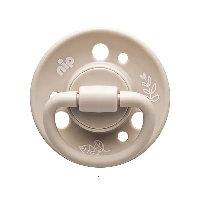 Кругла пустушка Nip Зелена Вишенька, 6+ міс., зелений з бежевим, 2 шт. (38591-51) - фото 2