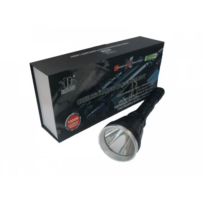 Ліхтар тактичний Bailong POLICE BL-Q3888 T6 1180 Lumen 150000W 3×18650 дальність 800 м підствольне кріплення металевий корпус - фото 3