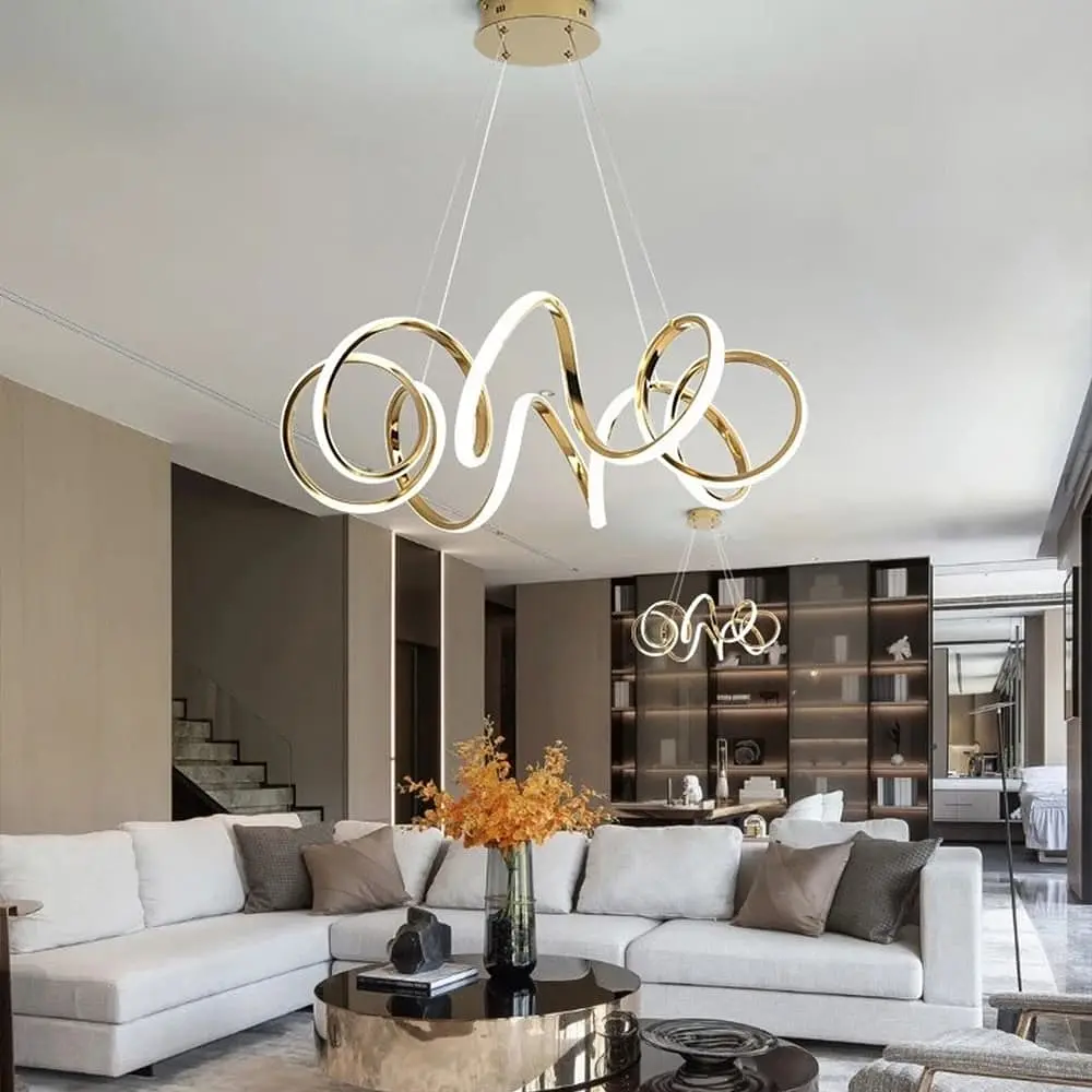 Роскошная золотая люстра MARCELA Ø 50 см Line F | Ст. MJ74-500 TGD - фото 3