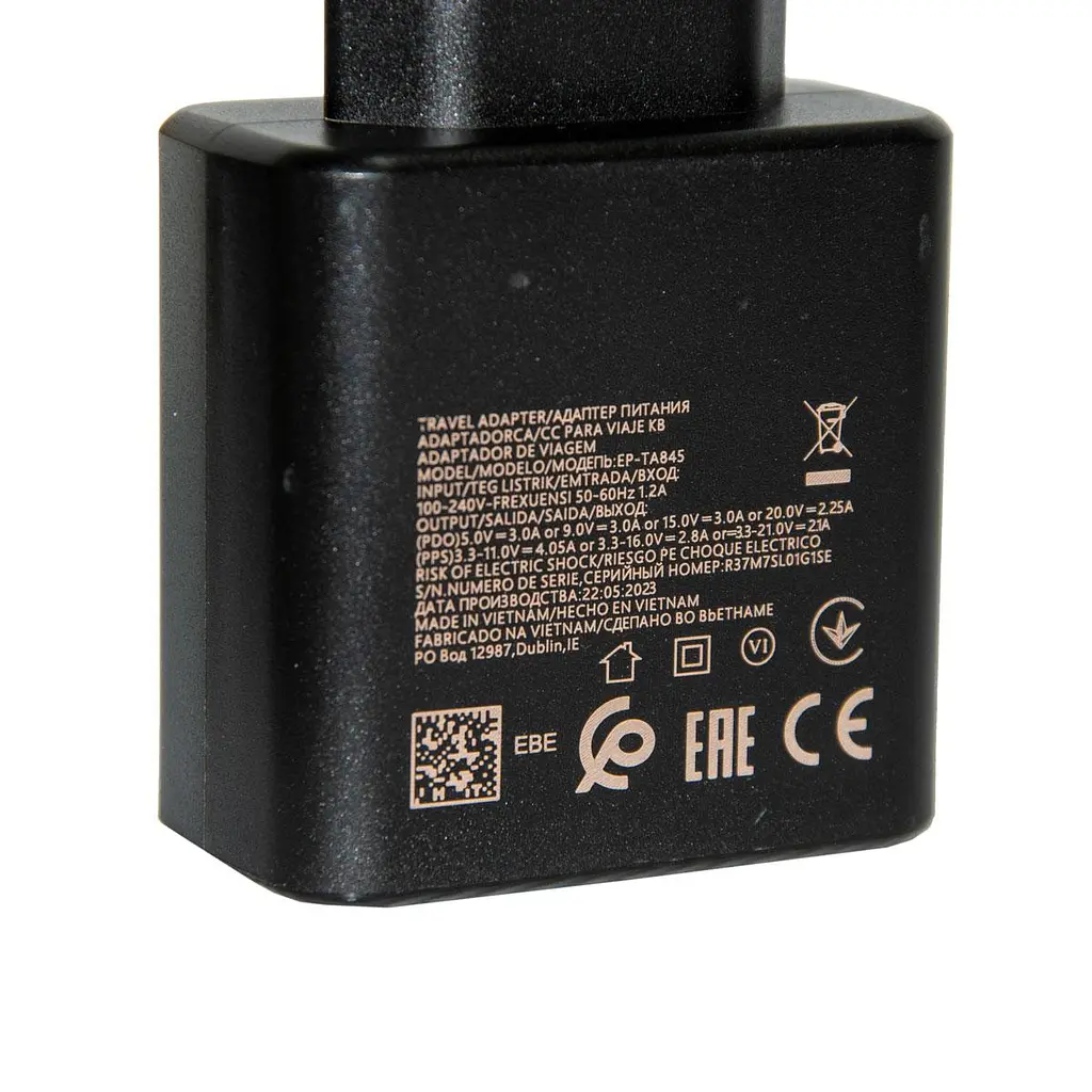 Блок живлення PD Adapter 45W, чорний, з кабелем USB-C, зарядний пристрій для телефону - фото 7