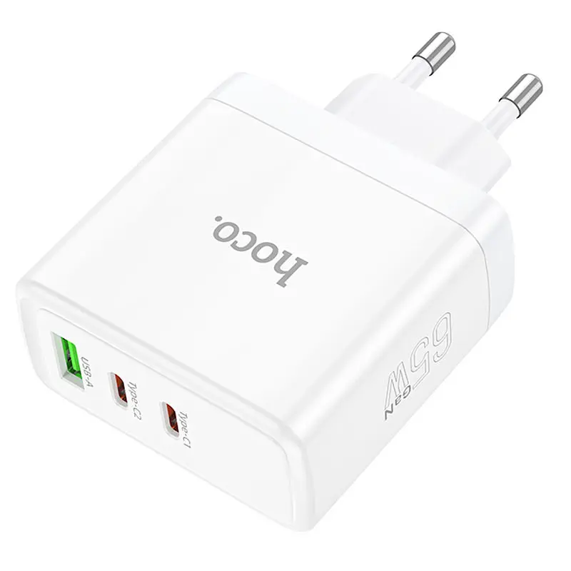 МЗП N30 Glory PD65W+QC3.0 (1USB-A/2C) White Hoco teh0029639 - фото 3