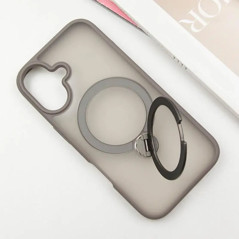 Чехол Ummi Colorful with MagSafe HQ Ring для Apple iPhone 16 (6.1) Grey - фото 3