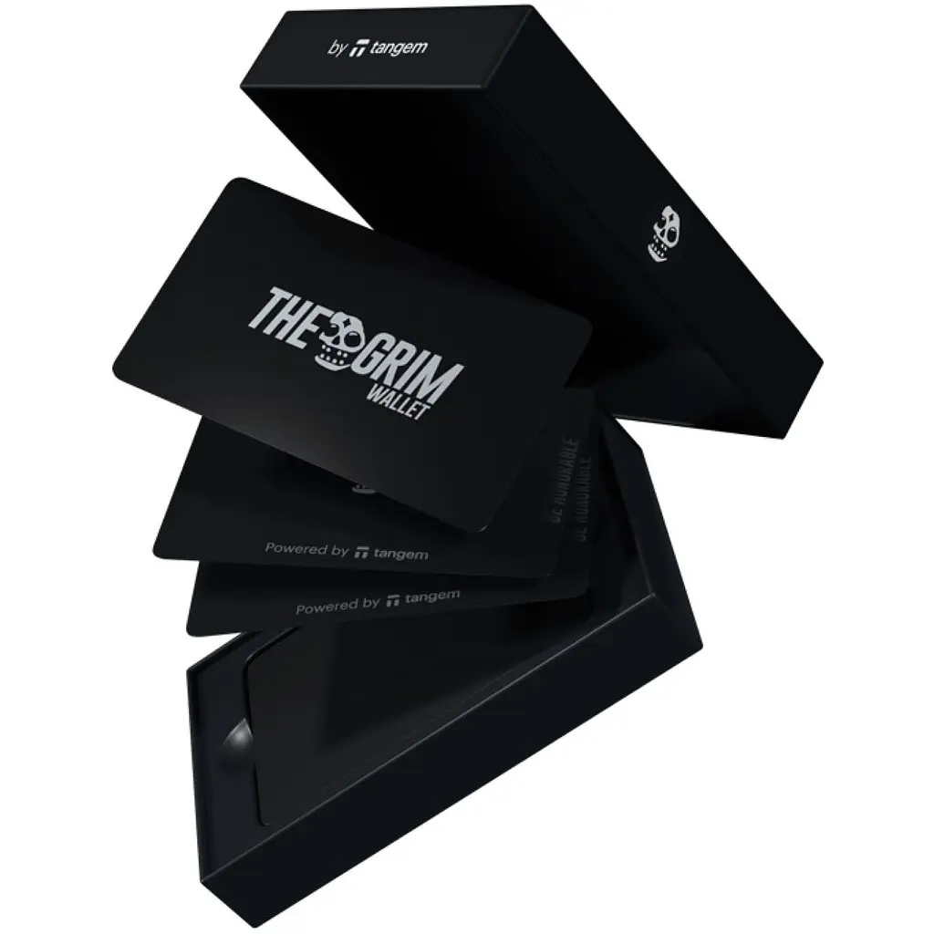КриптогаманецьTangem 2.0 The Grim Wallet набір з 3 карт Чорний/Black (TG-GRIM) - фото 2