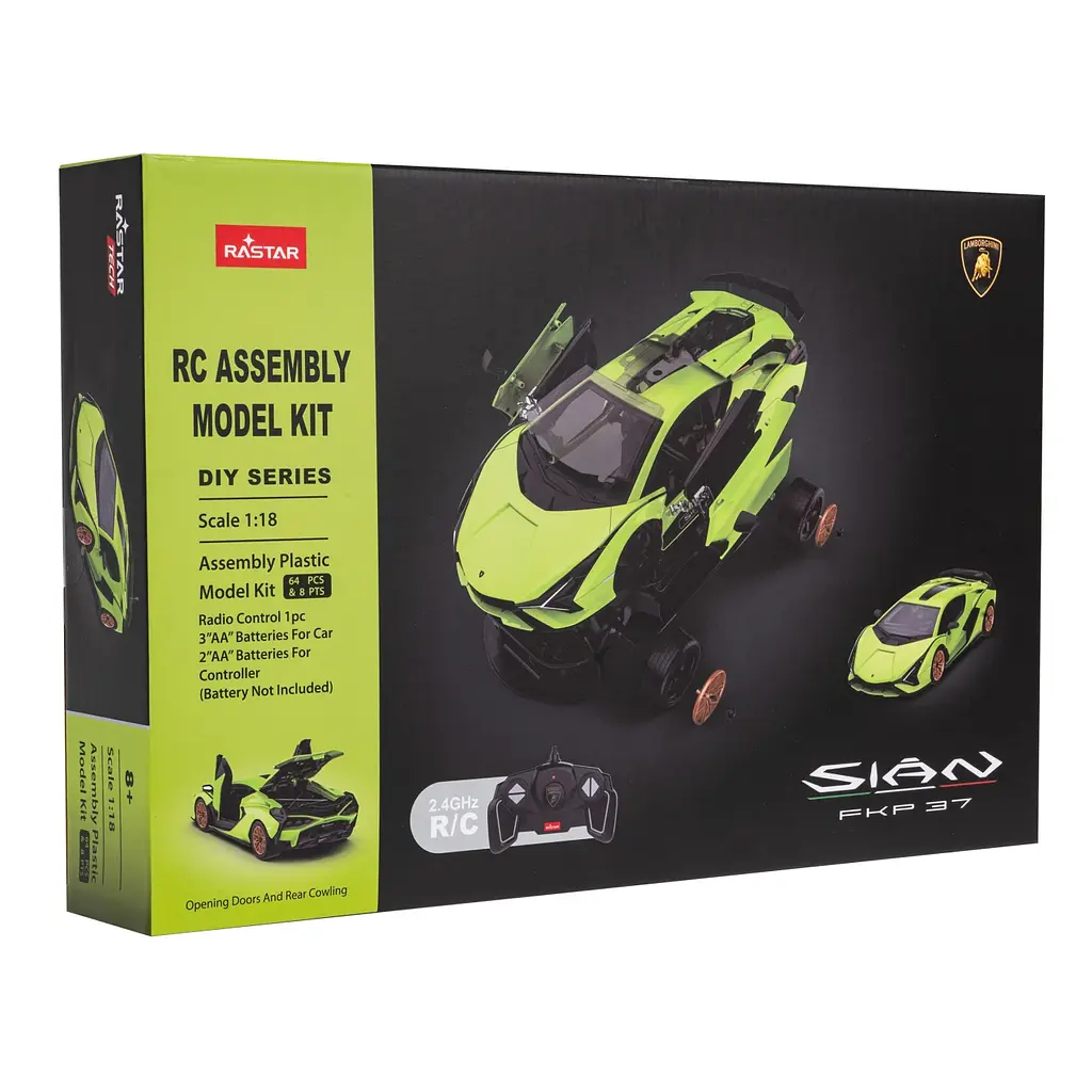 Конструктор RASTAR Lamborghini Sian 1:18 зеленый 97400 - фото 7