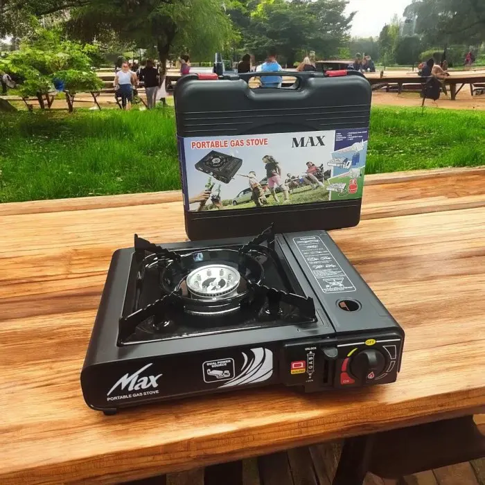 Плита газова туристична Portable Gas Stove Max, одноконфорочна, портативна, з перехідником під балон - фото 2