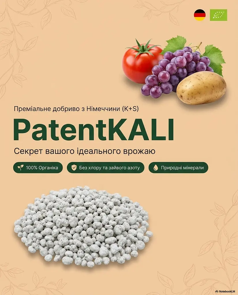 Природне калійно-магнієве гранульоване добриво Patent KALI (Патент Калій) 1 кг - фото 3