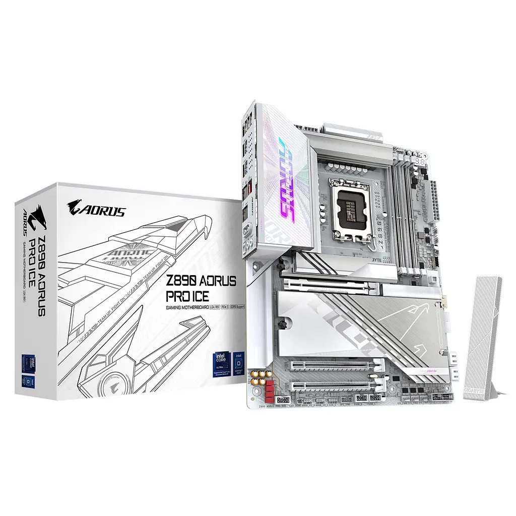 Gigabyte Материнська плата Z890 AORUS PRO ICE s1851 Z890 4xDDR4 M.2 Wi-Fi BT HDMI DP ATX - фото 7