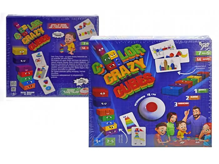 Настільна гра Color Crazy Cubes, Danko Toys, укр