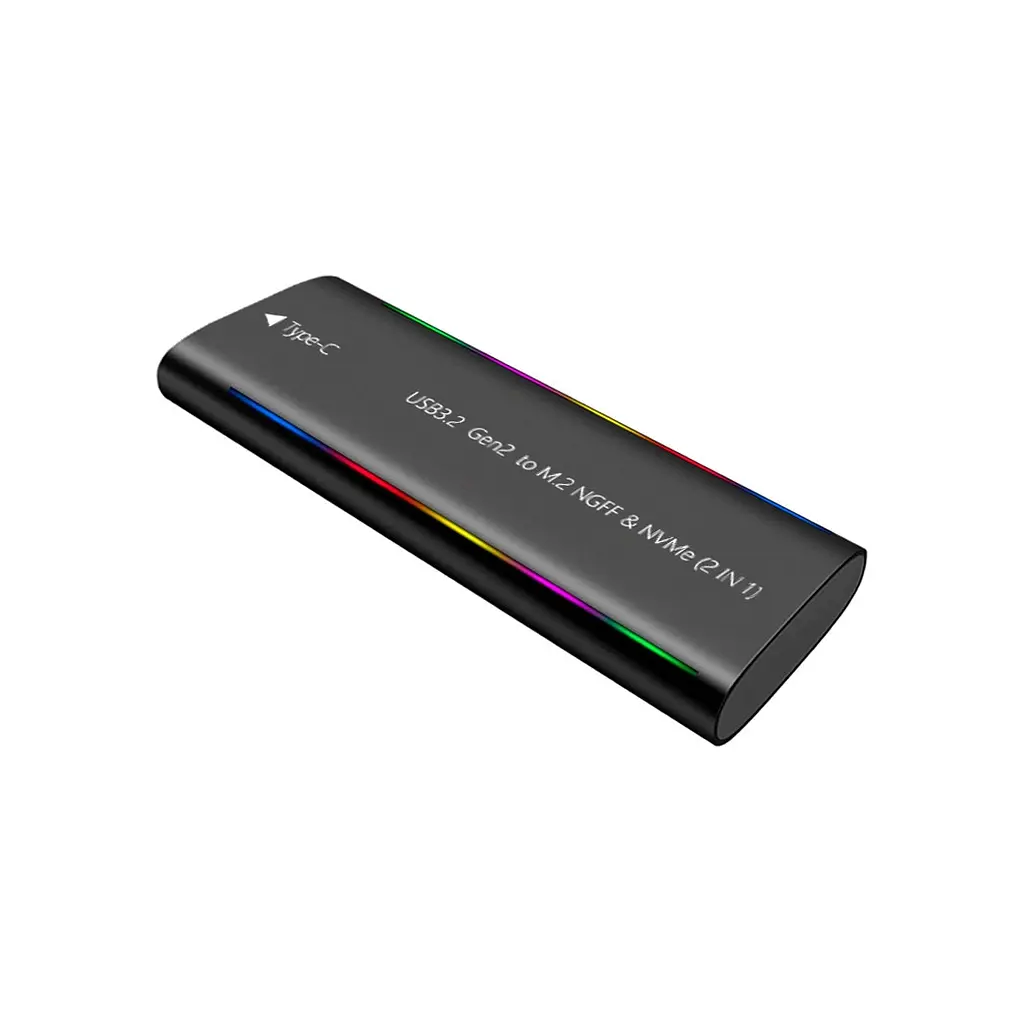 Кишеня зовнішня Dynamode M.2 SSD NVMe/SATA combo USB3.2 GEN2 Type-C aluminium black (DM-CAD-SSD10) - фото 4