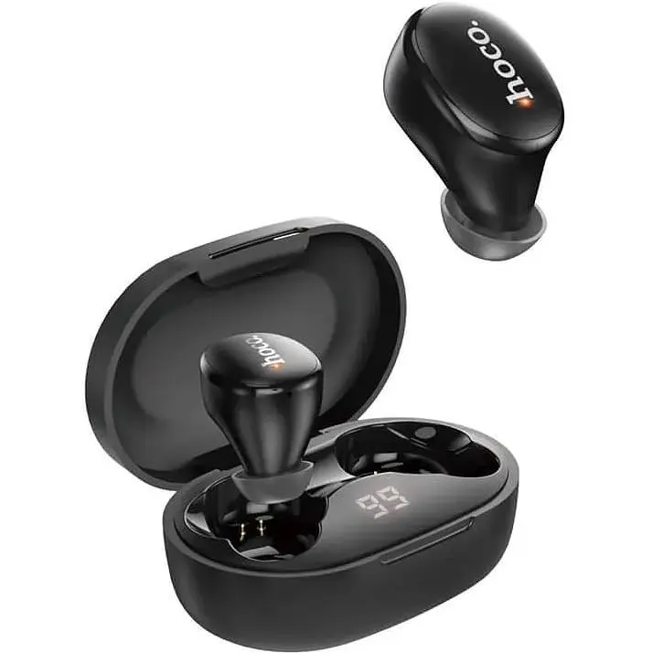Наушники беспроводные Hoco EW11 Melody true wireless Bluetooth headset кейс с дисплеем черные - фото 4