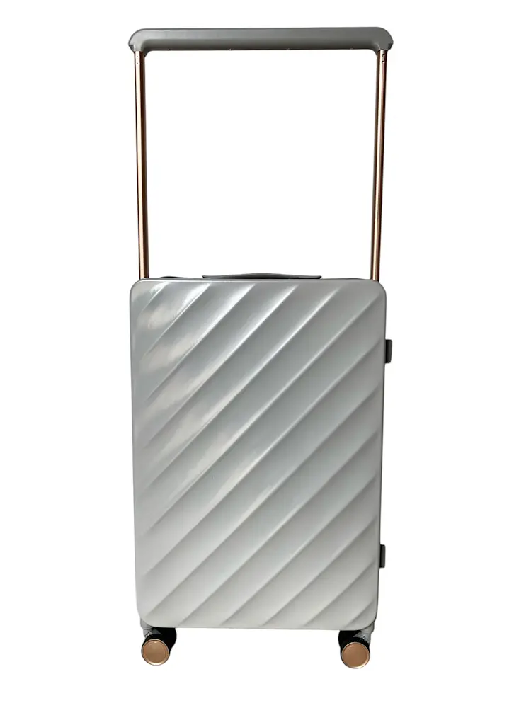 Валіза середня (M) Milano bag 015 полікарбонат Срібна - фото 4
