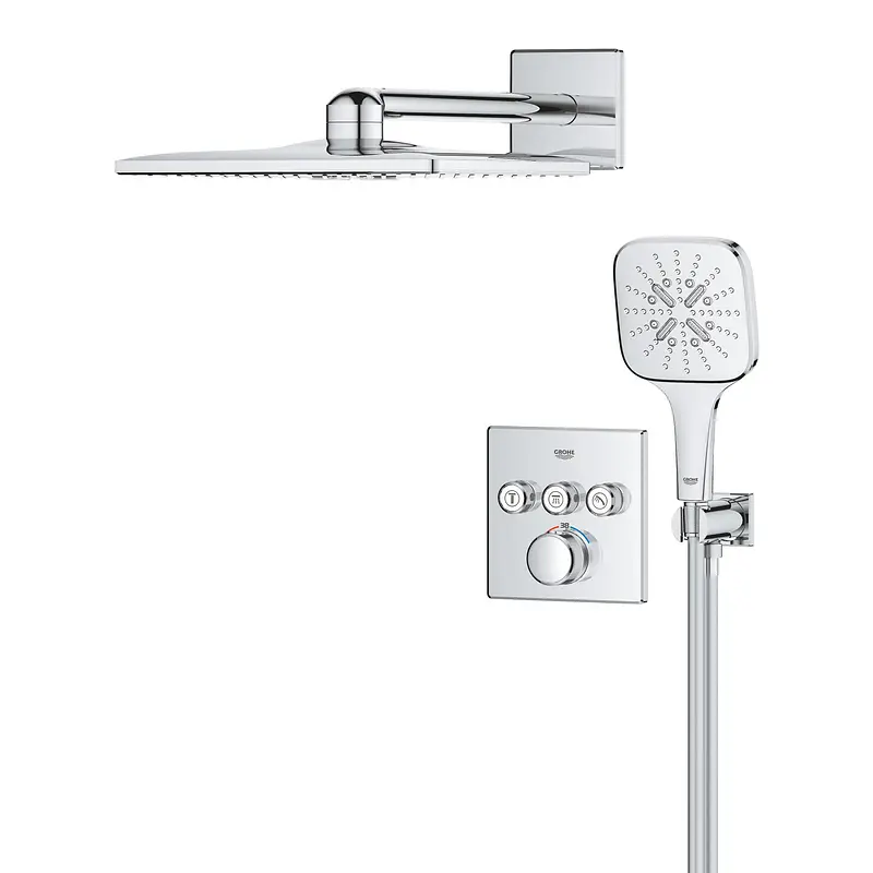 Душова система прихованого монтажу Grohe Grohtherm Smartcontrol з Rsh Smartactive 310 Cube 1039980000, Хром - фото 2
