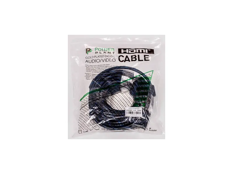 Кабель PowerPlant HDMI-HDMI v1.4, 15м, Nylon, Double ferrites (KD00AS1206) - фото 3