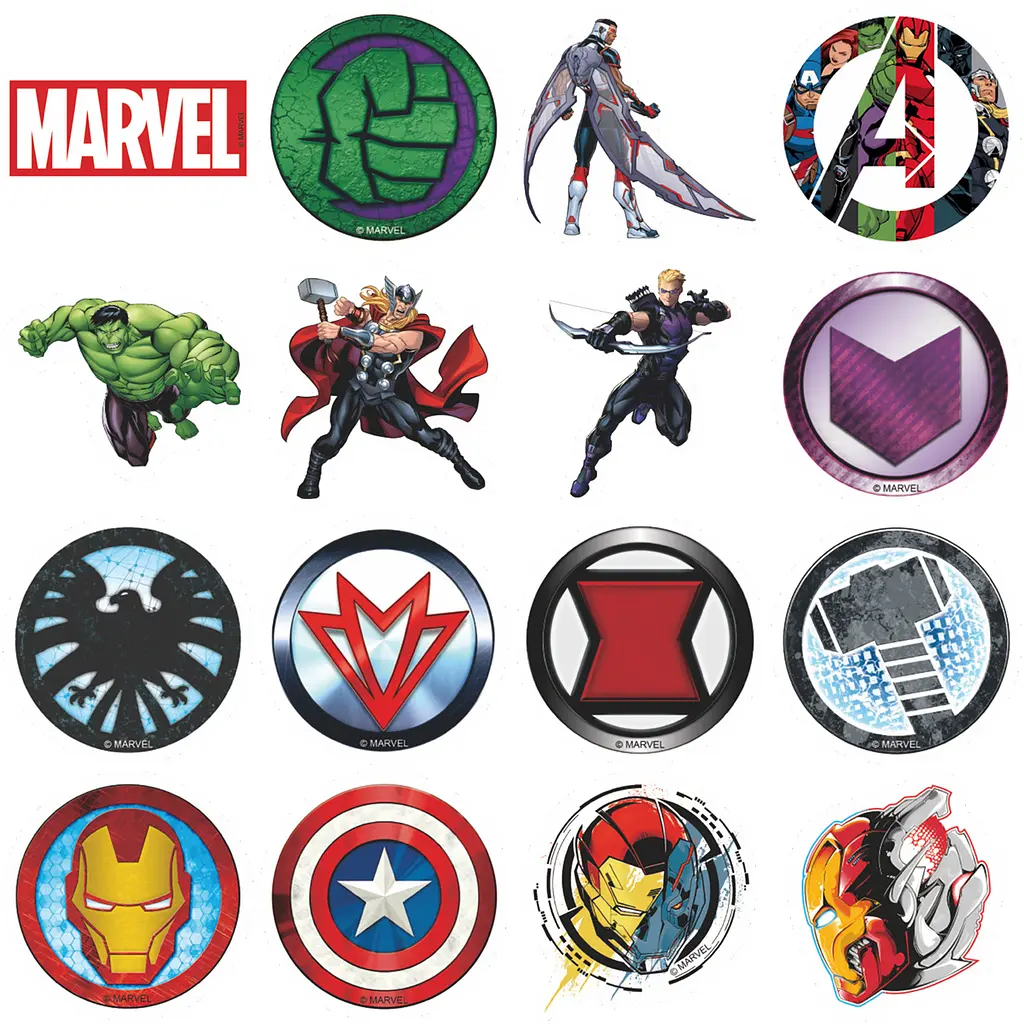 Стикерпак Марвел Месники Набір наклейок GeekLand Marvel Avengers 50 штук - фото 5