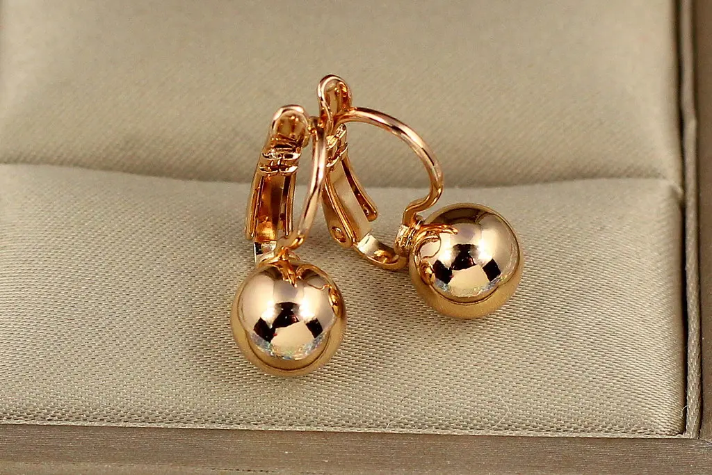 Сережки Xuping Jewelry кульки 8 мм золотисті - фото 3