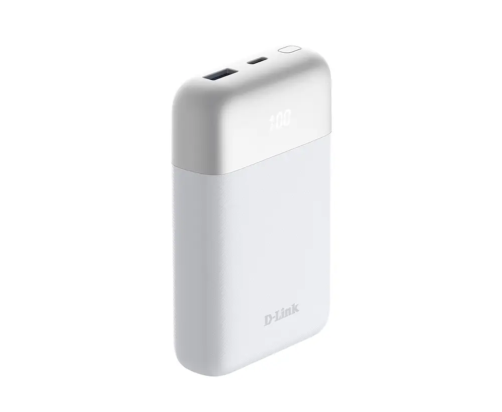 Акумулятор портативний літій-іонний D-Link Power Bank 10000мА*рік 18Вт 1xUSB-A, 1xUSB-C, білий - фото 6