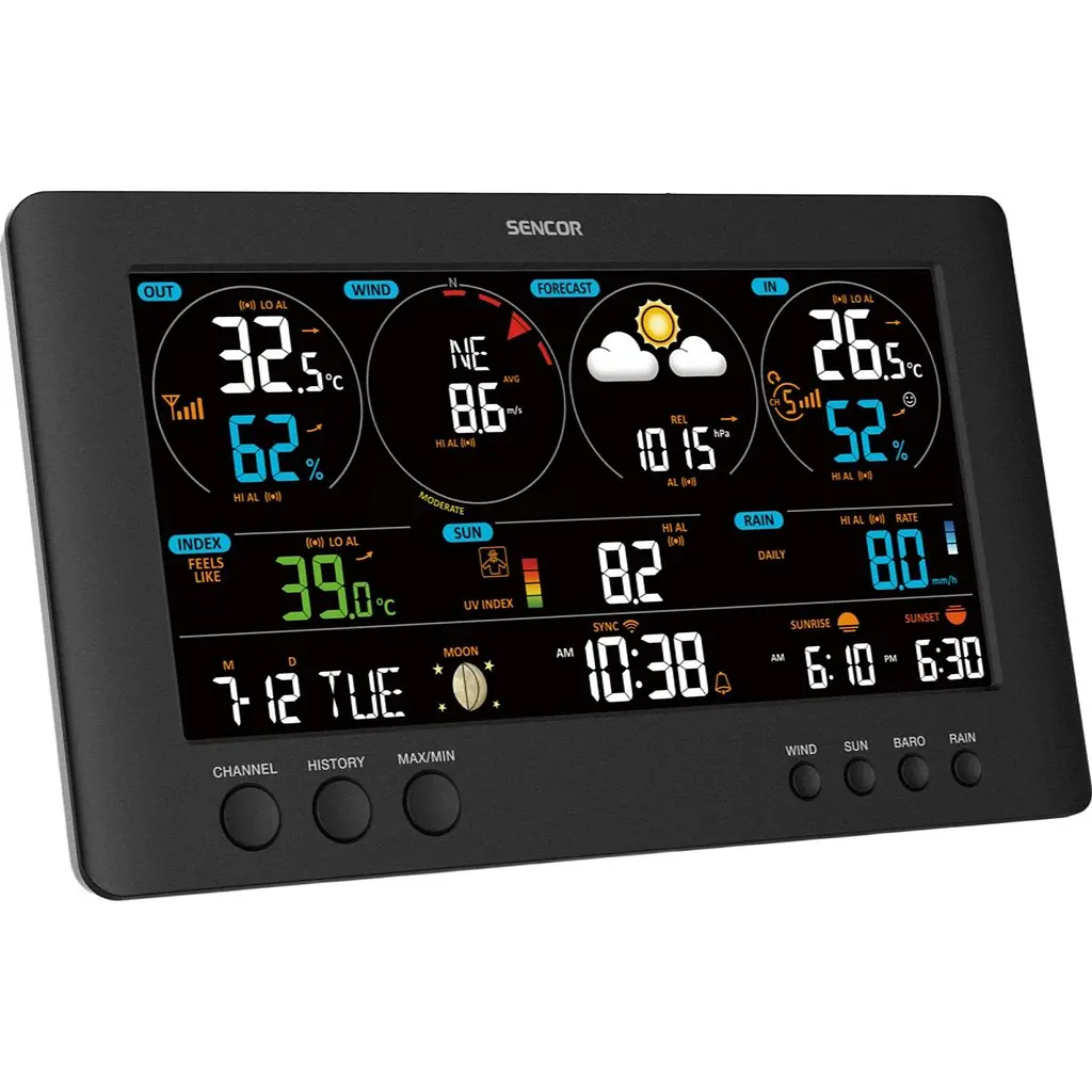 Розумна метеостанція Sencor SWS 12500 WIFI чорна [134772] - фото 6