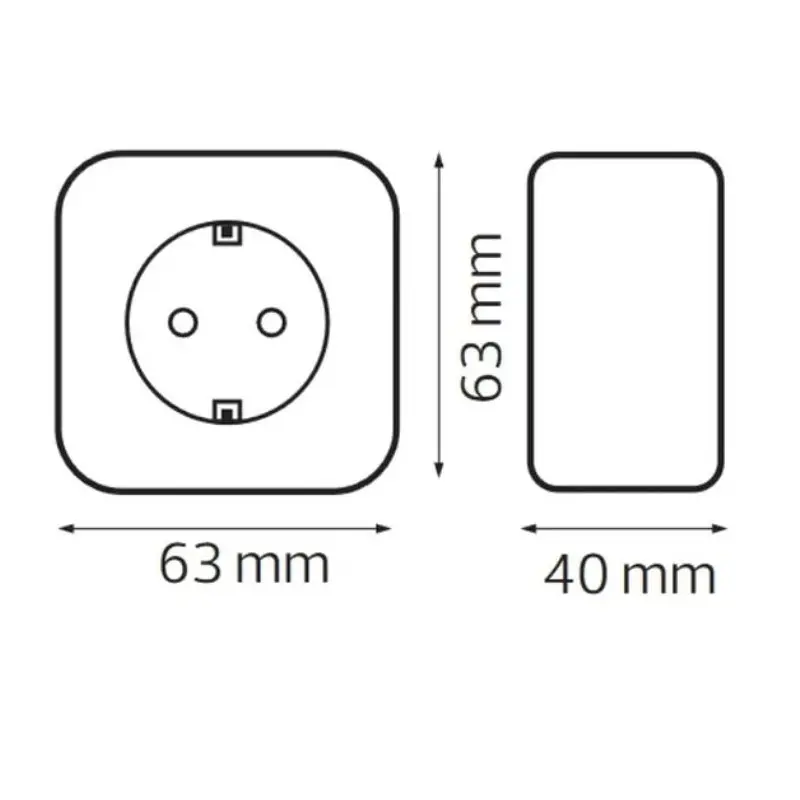 Розетка HOROZ ELECTRIC Eva, одинарна, накладна із заземленням, біла - фото 2