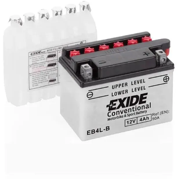 Акумулятор Мото Exide Conventional EB4L-B 4Ah Ев (-/+) 50EN 120x70x92 мм - фото 2