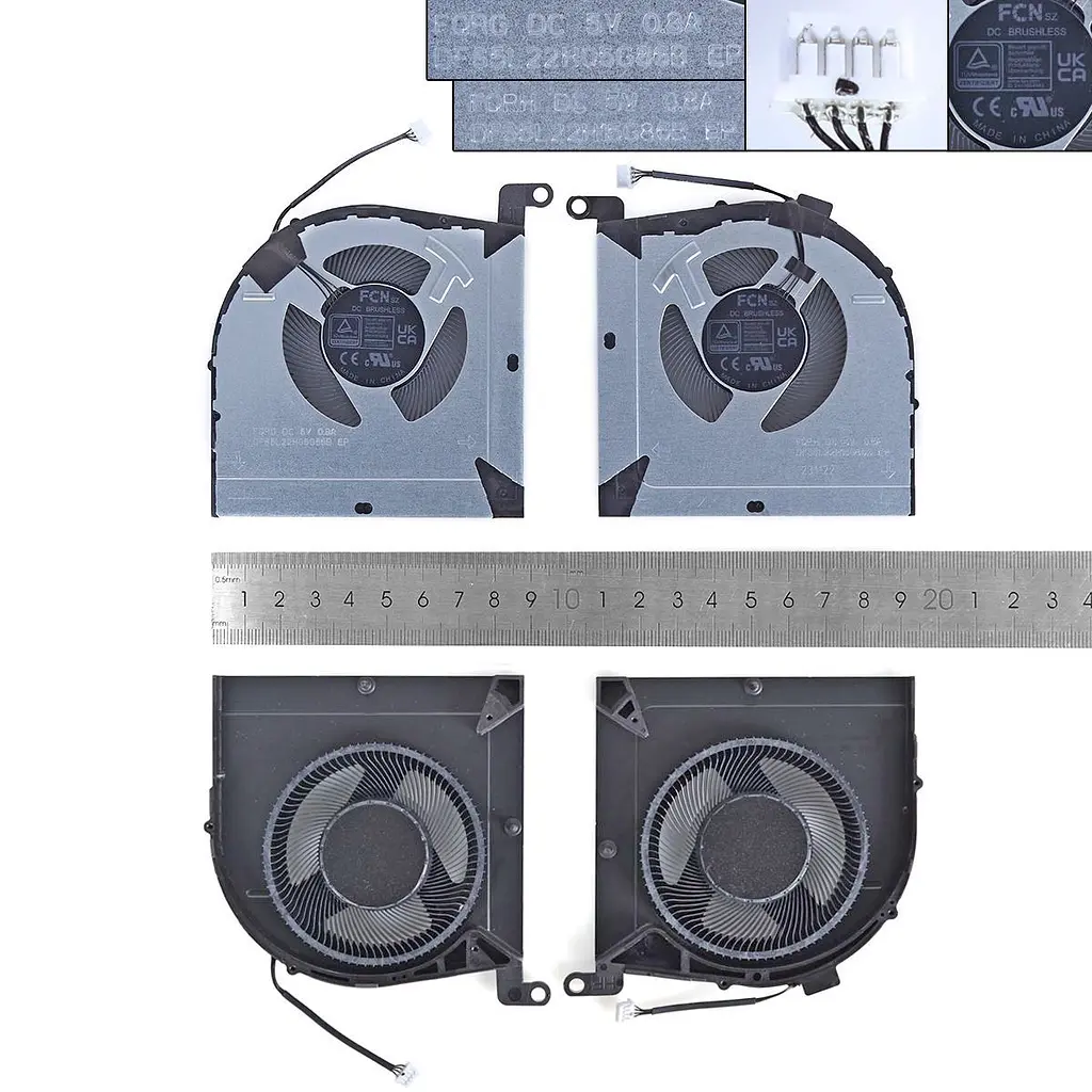 Вентилятори 5V CPU+GPU для Lenovo LOQ 15IRH8 16IRH8, (FQRH DFS5L22H15G86B, FQRG DFS5L22H05G86B) - фото 3