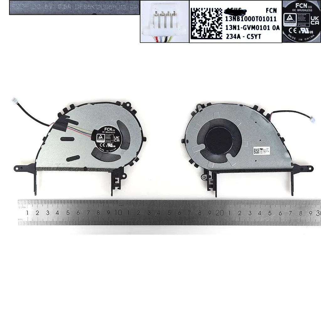 Вентилятор для Asus X1404VA X1404ZA X1504ZA X1504VA X1704VA X1704ZA, 13NB1000T01111, 13NB1000T01011 - фото 3