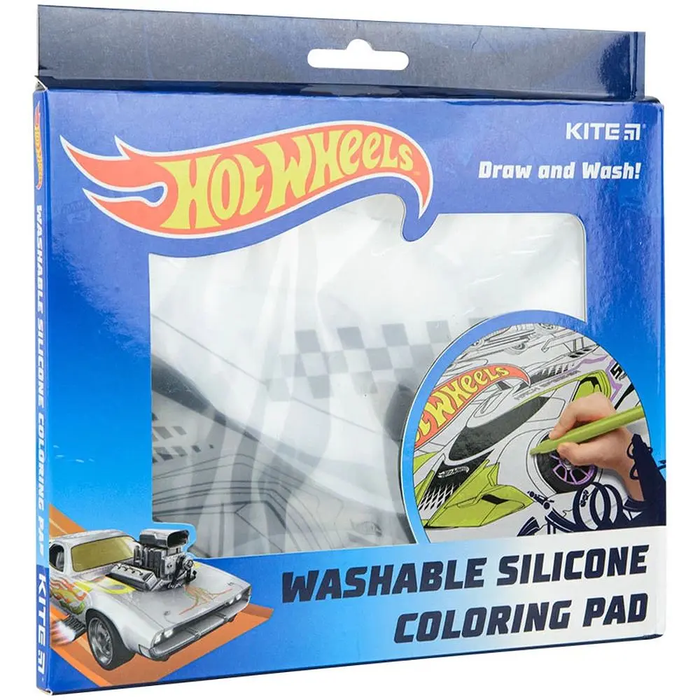 Підкладка розмальовка Kite Hot Wheels 30х40 см силіконова (HW22-424) - фото 2