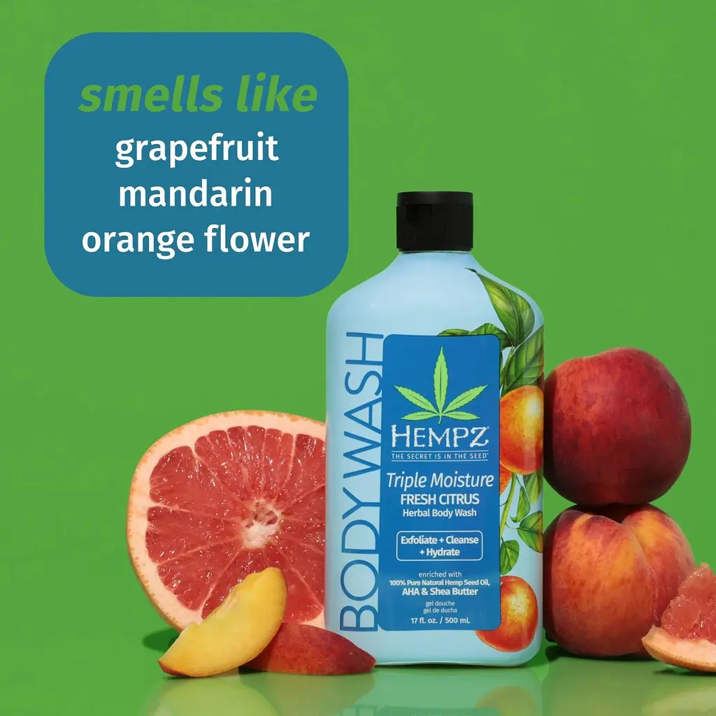 Гель для душу «Потрійне зволоження» Triple Moisture Fresh Citrus Body Wash Hempz 500 мл (8016-03) - фото 3