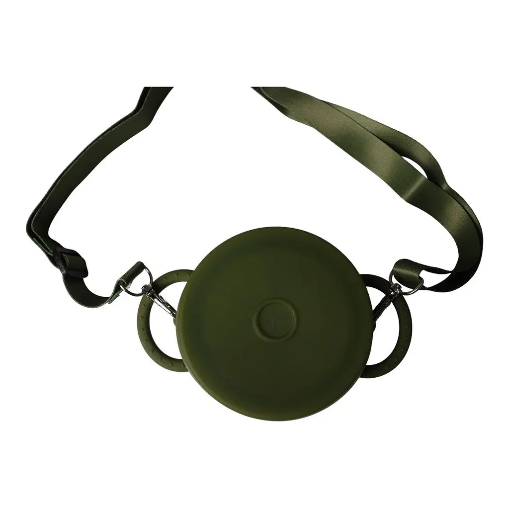 Безопасная пищевая силиконовая складная чашка oldbro 450 мл olive dark - фото 4
