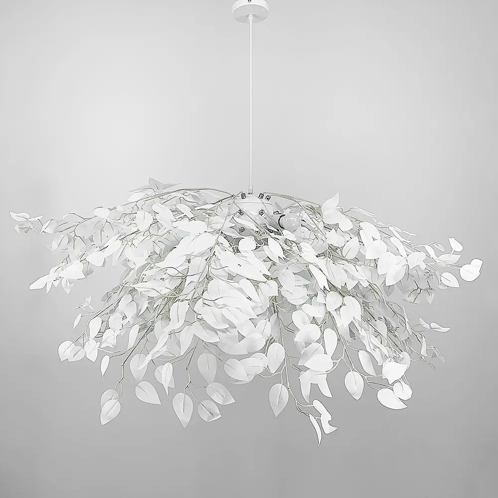 Подвесной белый светильник TRIO во флористических мотивах d120 см | Line F | Арт. MJ185-600 - фото 2