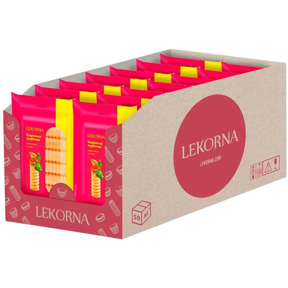 Тарталетка Lekorna Вафельна трубочка 12 шт. 40 г  - фото 3