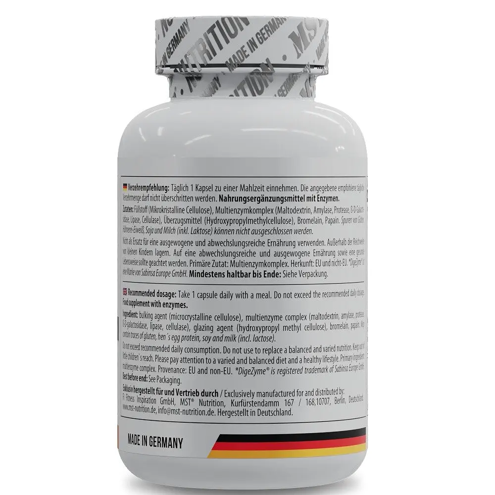 Комплекс травних ферментів MST Nutrition Enzymes DigeZyme, 120 капсул для підтримки шлунково-кишкового тракту - фото 3