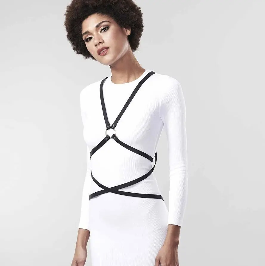 Портупея Bijoux Indiscrets Maze Multi-way Harness (чорний) - фото 2