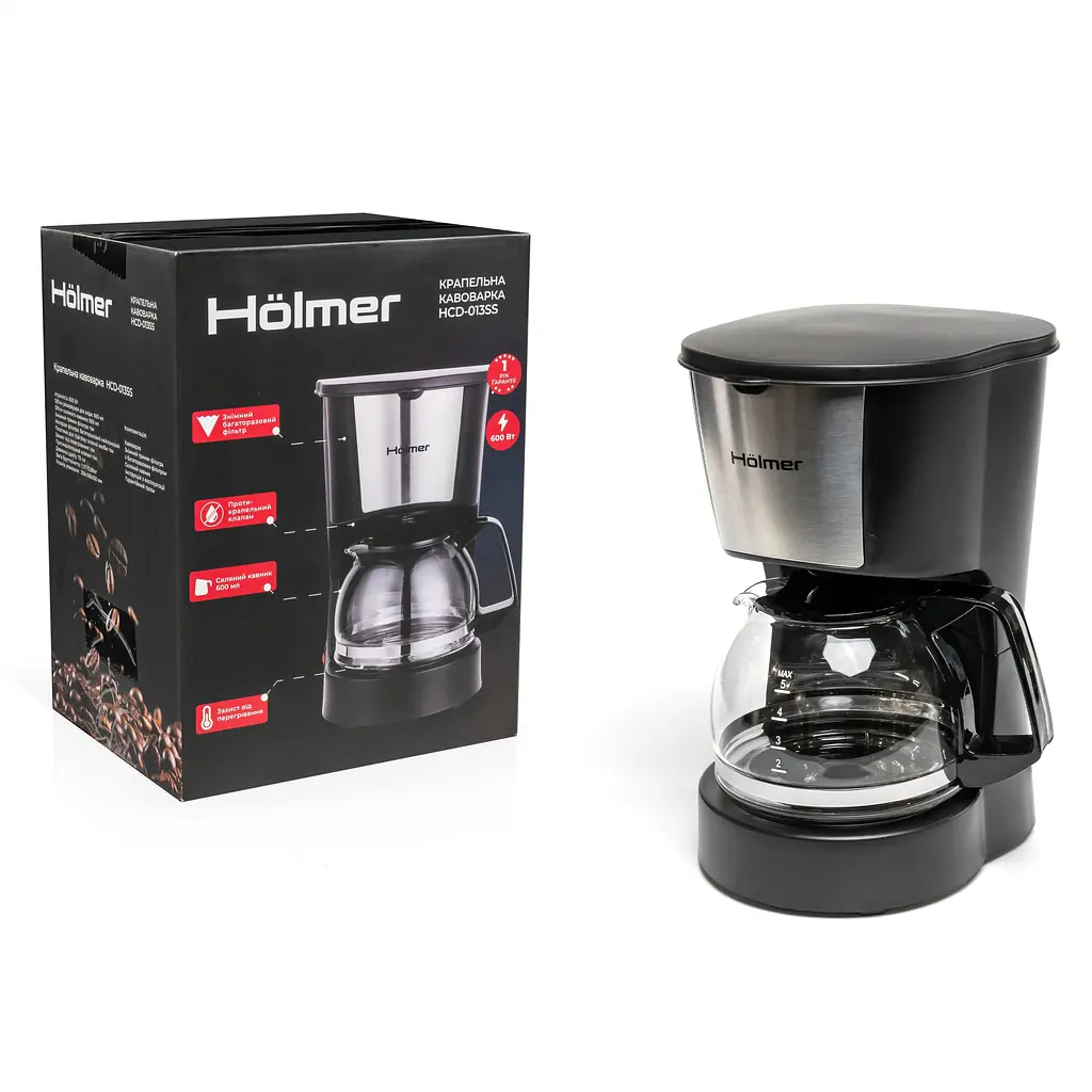 Кофеварка Holmer (HCD-013SS) - фото 5