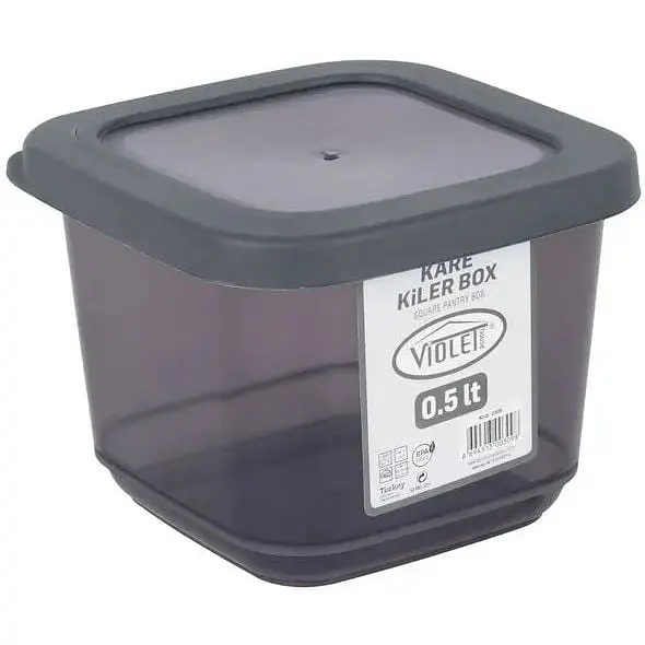 Контейнер для сипучих продуктів Violet House 0.5 л чорний (0309 Transparent Black) - фото 2