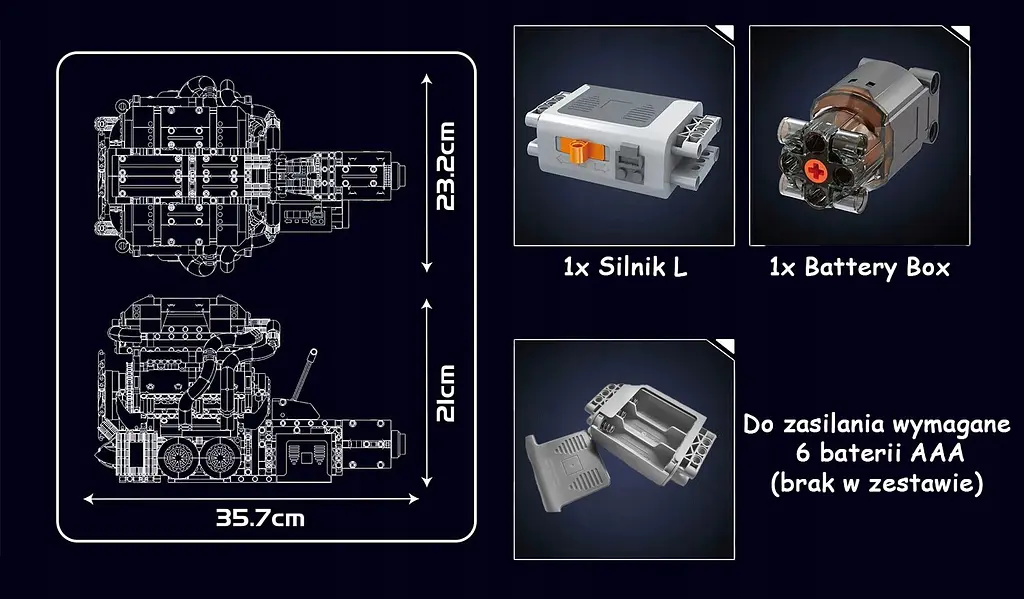 Конструктор двигун Mould King Bugatti W16 Engine моторизований для дітей та дорослих 2024 деталей - фото 8