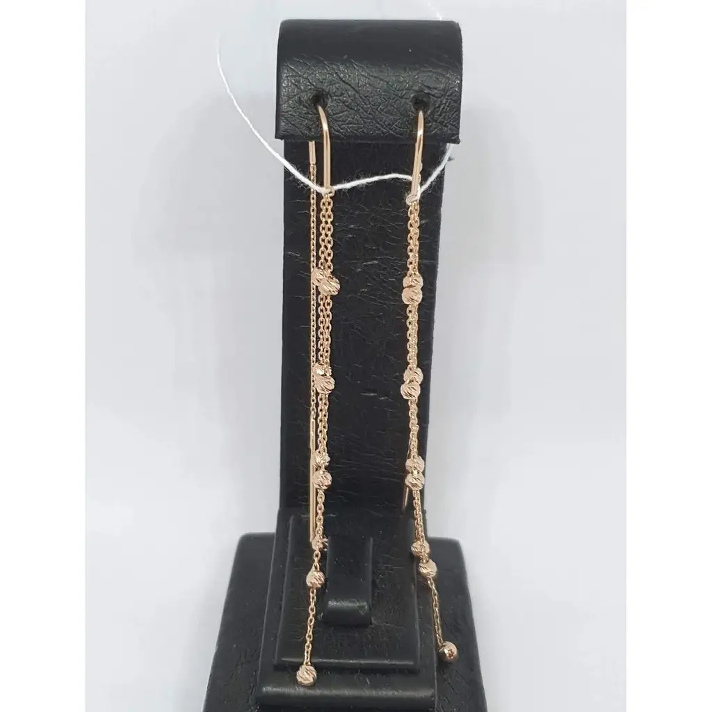 Золотые серьги-протяжки Tango. 580109 - фото 3