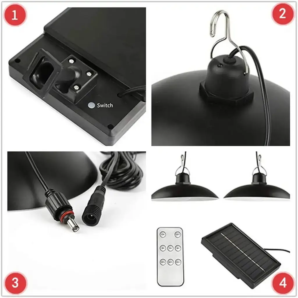 Светильник уличный Works GSL-СL30W-65K на солнечных панелях IP65, 4x1200 мАч 18x18.7 см (145919) - фото 5