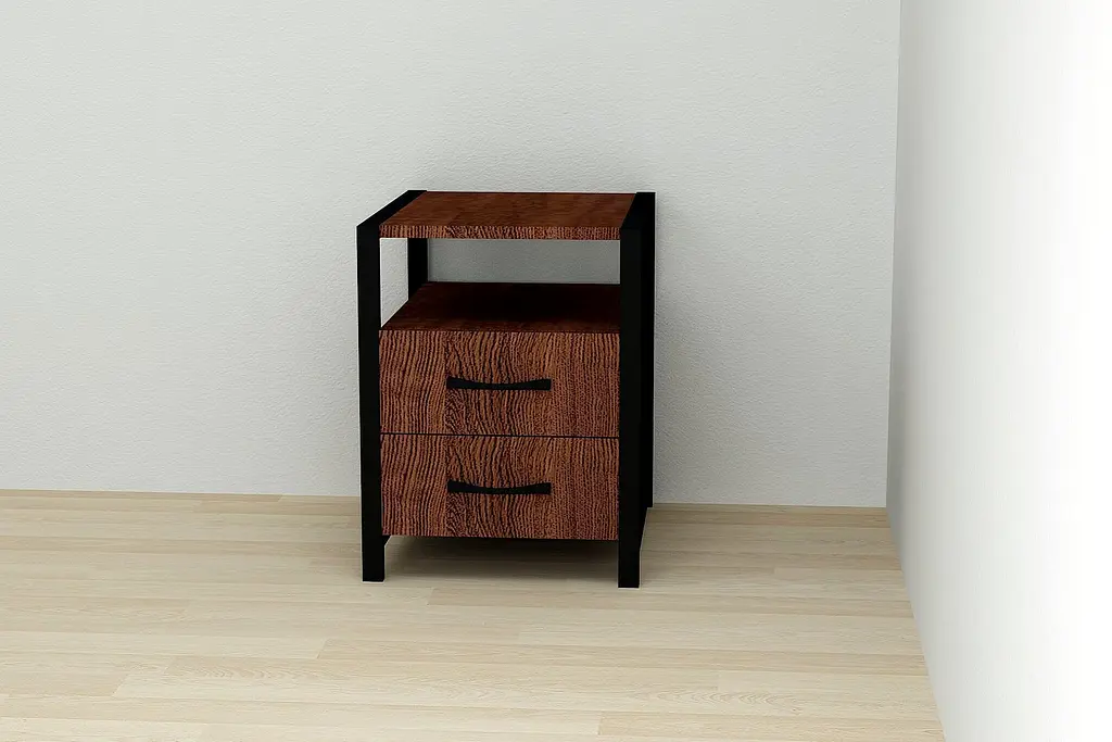 Тумба универсальная Ferrum-decor Вивьен 2/2 50x41x40 черный ДСП Венге 16мм (FRD-106192) - фото 3