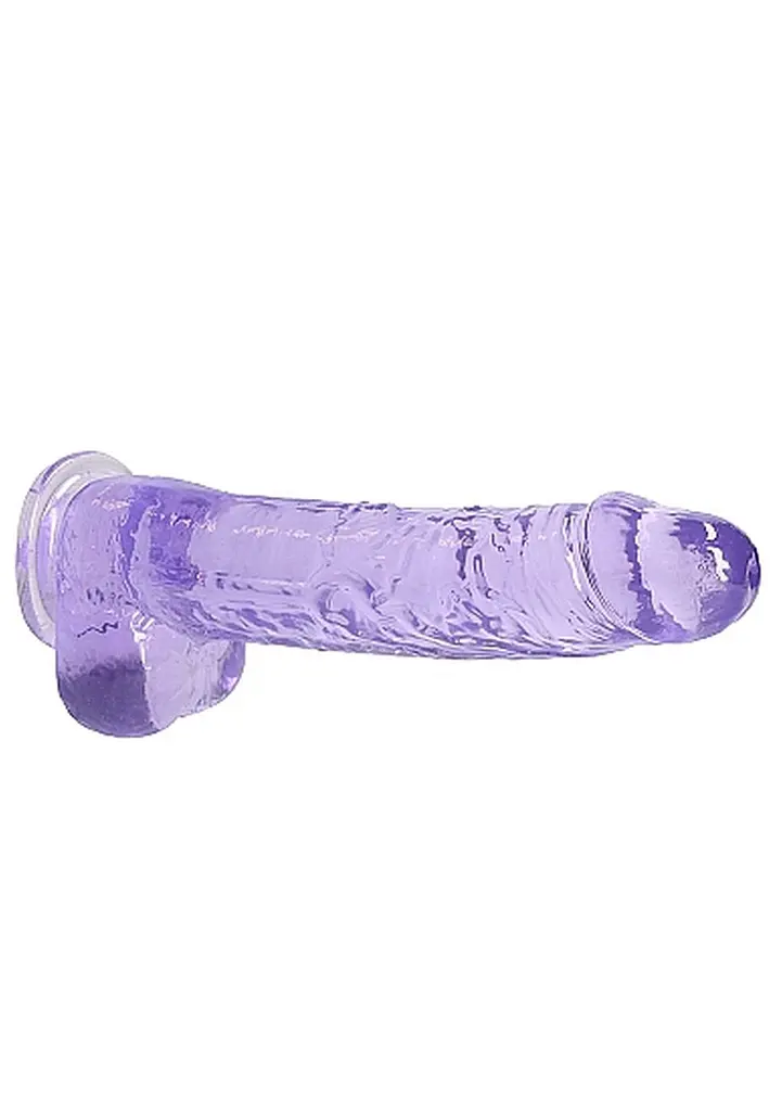 Фаллоимитатор Realrock Crystal Clear 9" 22 см фиолетовый - фото 6
