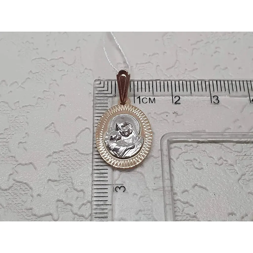 Золота підвіска Tango-ікона "Божа Матір". 120869 - фото 4