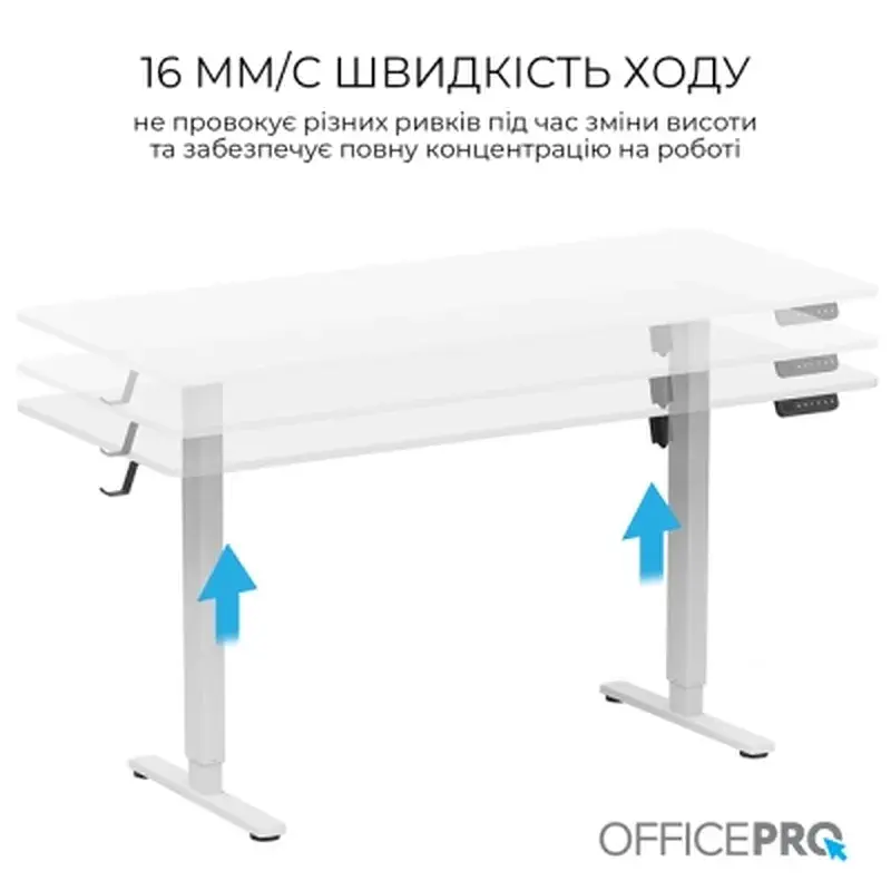 Комп'ютерний стіл OfficePro ODE1670W White (ODE1670W) - фото 2