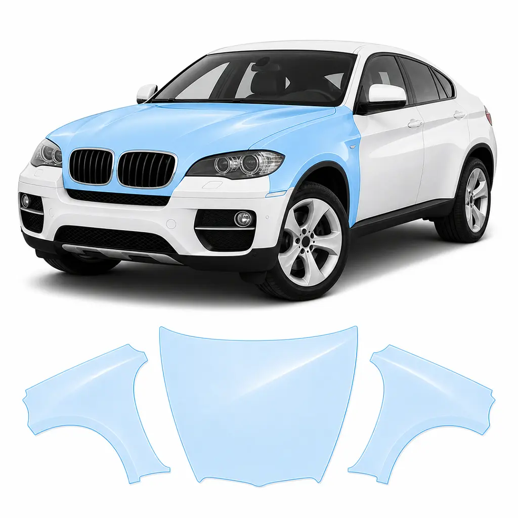 Антигравійна захисна бронеплівка за лекалами для BMW X6 E71 2008-2014 - капот і передні крила
