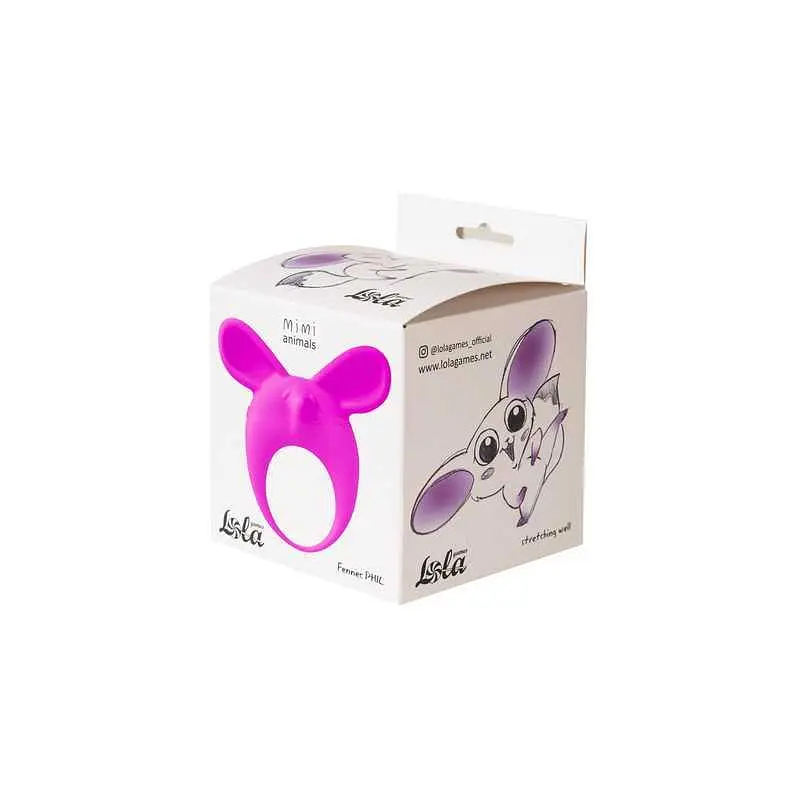 Віброкільце Lola Games MiMi Animals Fennec Phil 7.9 см (фіолетовий) - фото 5