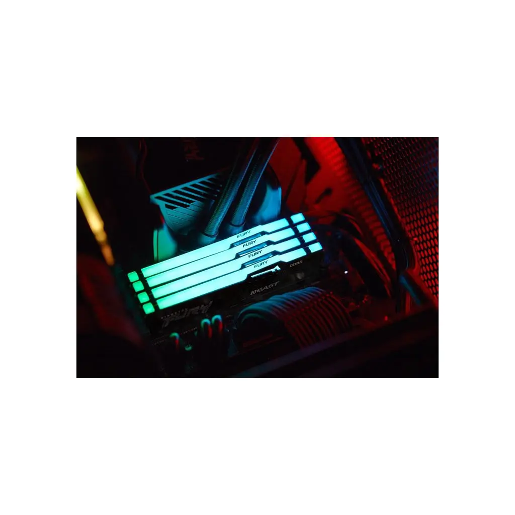 Модуль пам'яті для комп'ютера DDR5 32GB (2x16GB) 5200 MHz Beast RGB XMP Kingston Fury (ex.HyperX) (KF552C40BBAK2-32) - фото 7