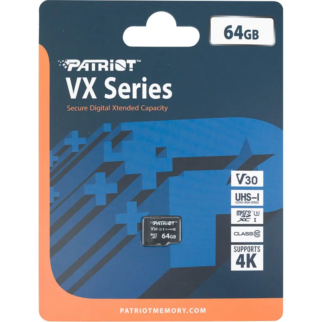 Карта пам'яті Patriot VX microSDXC 64 GB Class 10 UHS-I U3 (PSF64GVX31MCX) [173443] - фото 2