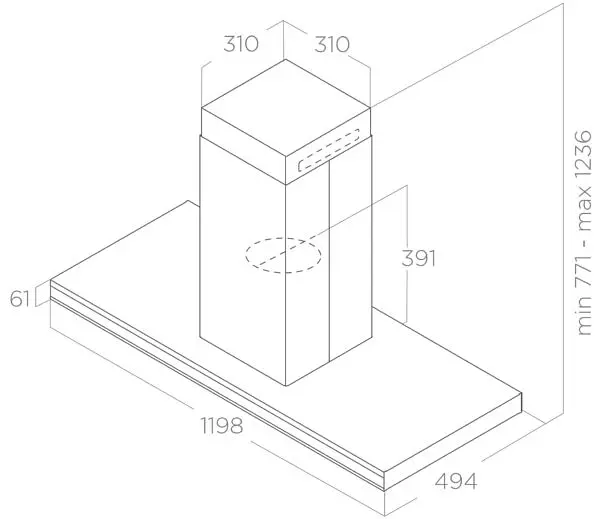 Витяжка Elica ELEMENT ISL @ BLMAT/A/120 - фото 2